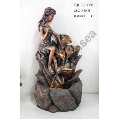 LED Outdoor Cascading Girl Fountain